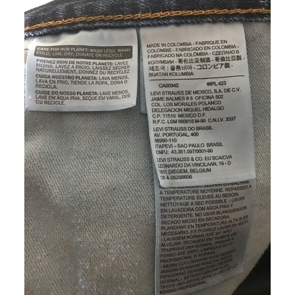 Levi Strauss & Co Jeans Men's Size 38 x 34 Blue 504 Tapered Leg - Picture 8 of 10